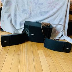 3 Piece Bose Speakers With Wires