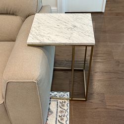 West Elm Streamline Marble C-Side Table