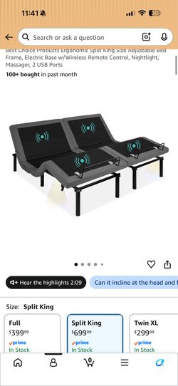 Split king size adjustable bed frame
