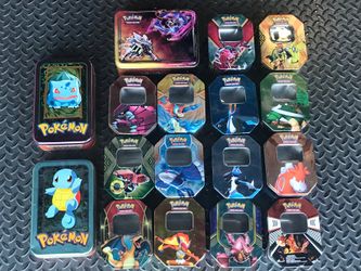 Empty Pokémon Tins  Lot of 17