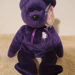 1st Edition, Version 2 Ty Princess Diana Beanie Baby (PE Pellets, 1997)