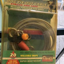 DOG TIE-OUT CABLE 20 Feet Heavy Duty