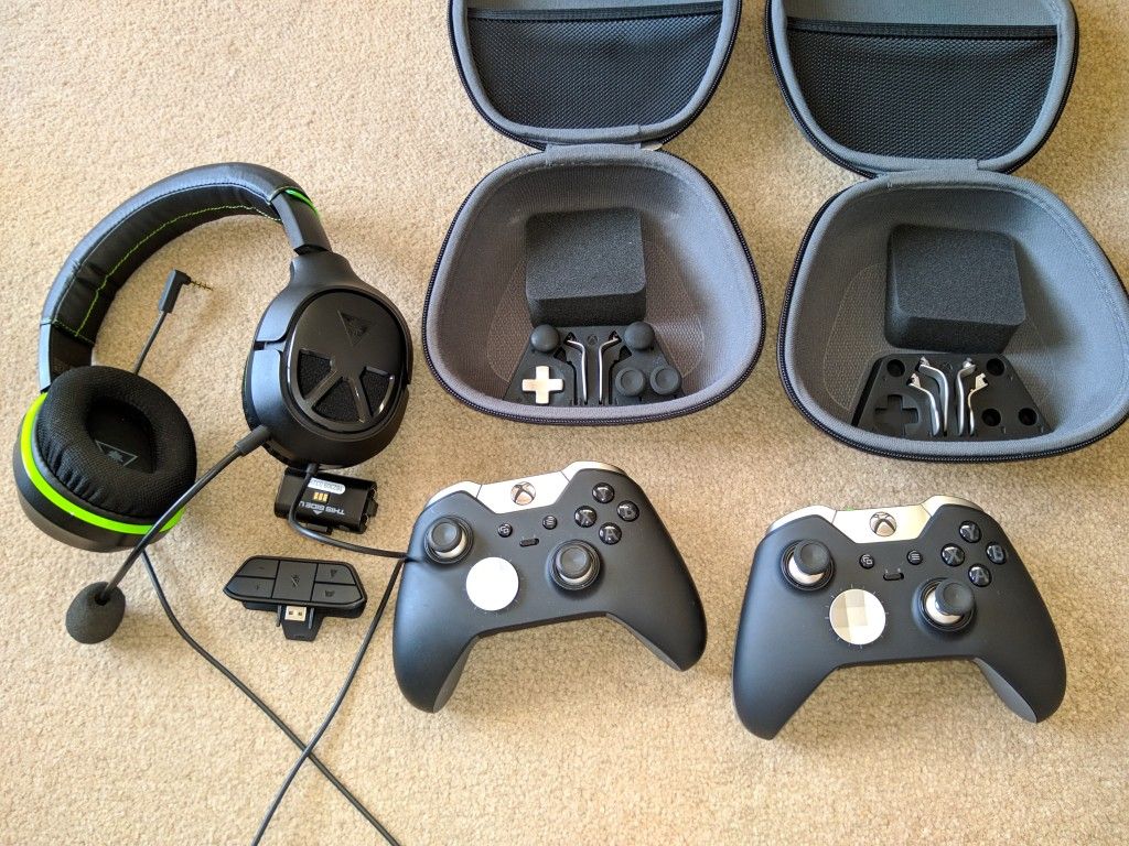 Xbox one elite controller turtle Beach headset