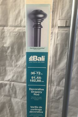 Bali Dark Nickel Drapery Curtain Rod 36”-72” Home Decor