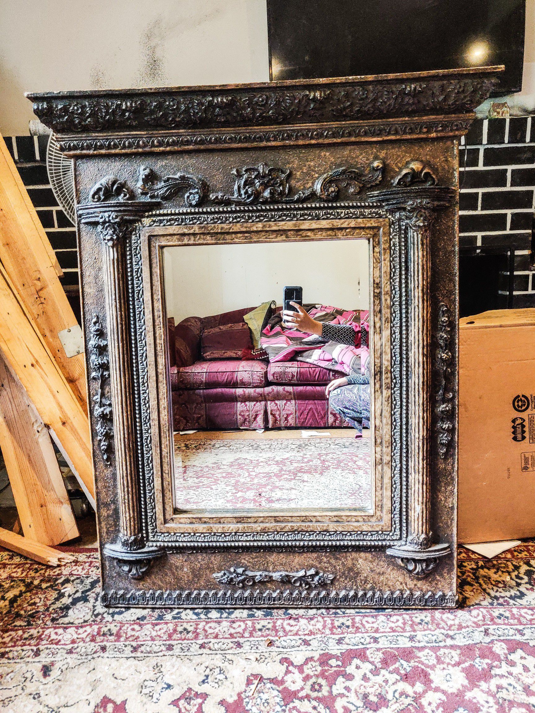 Large Rectangular Antique Mirror