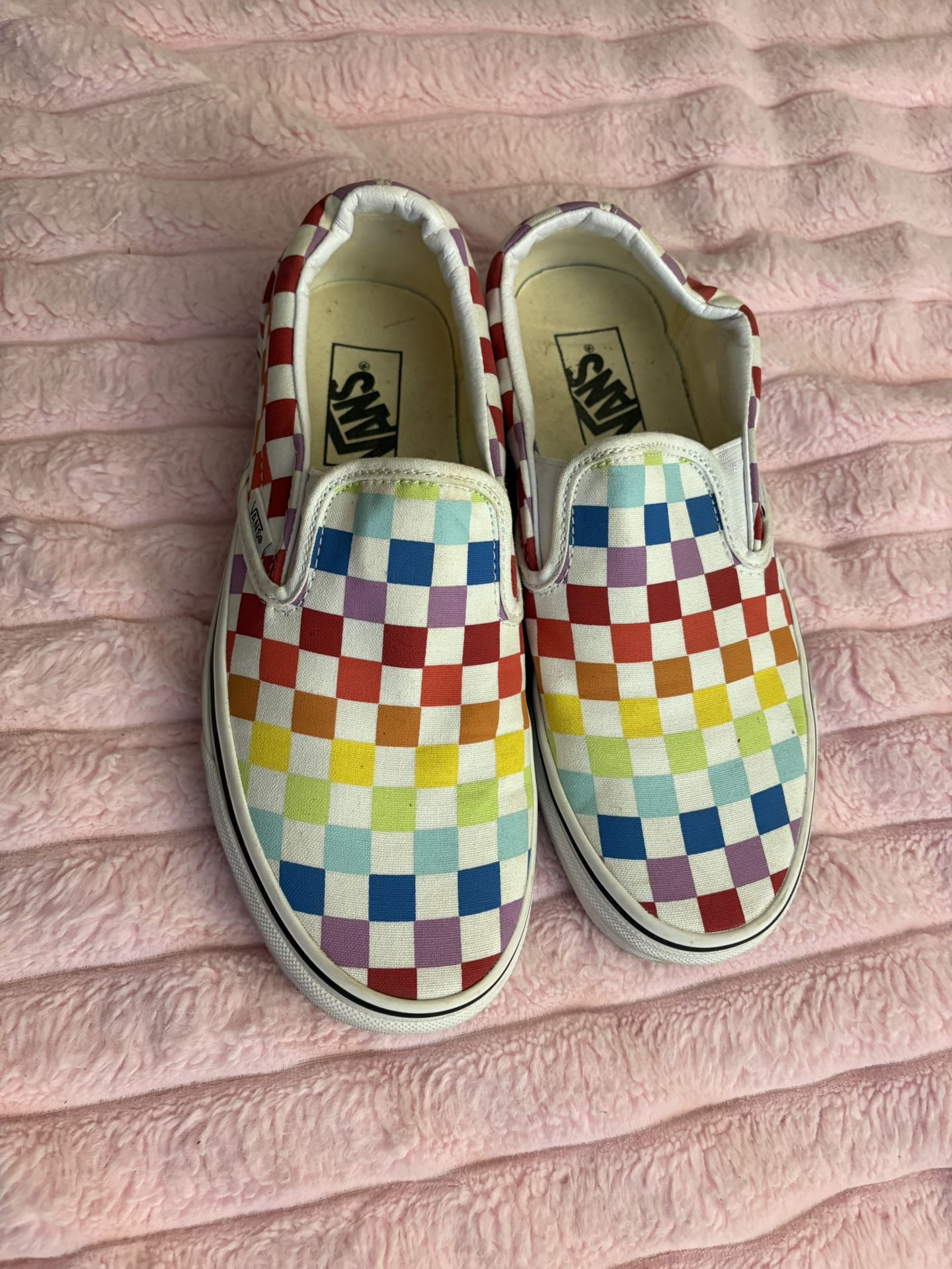 Rainbow Checkered Vans