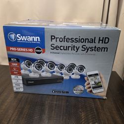 Swann Pro Series HD 1080P 8 Channel Digital Video Recorder with 8 Wired Security Cameras