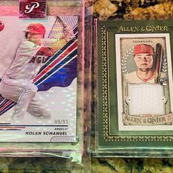 LOT- NOLAN SCHANUEL /99 2024 Topps Pristine PURPLE & /99 A&G RC BASEBALL CARDS