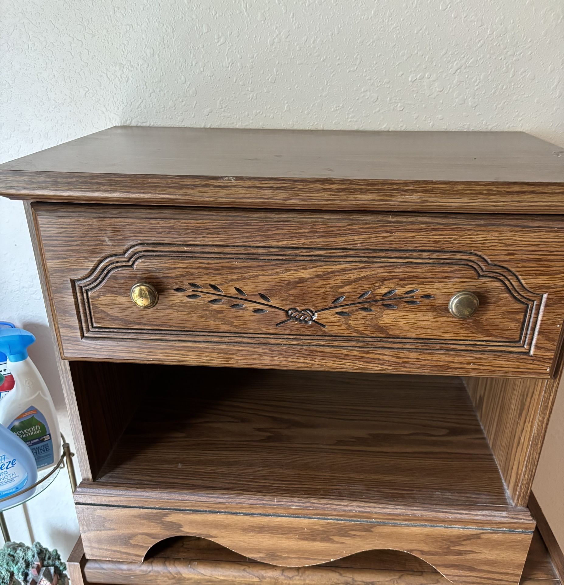 Wooden Dresser And Matching Night Stand