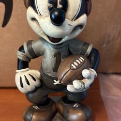 Mickey Mouse Football Player Bobblehead Walt Disney World 8" Old Time Rare