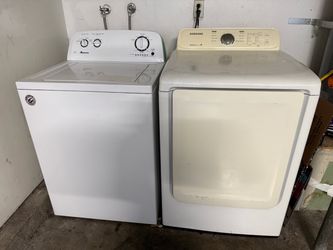 Amana Washer and Samsung Dryer Set