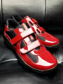 PRADA AMERICAS CUP Rubino Patent Leather Sz9.5 US NEW!!