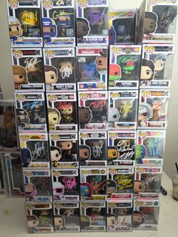 Funko pops autographed w/COA's prices vary