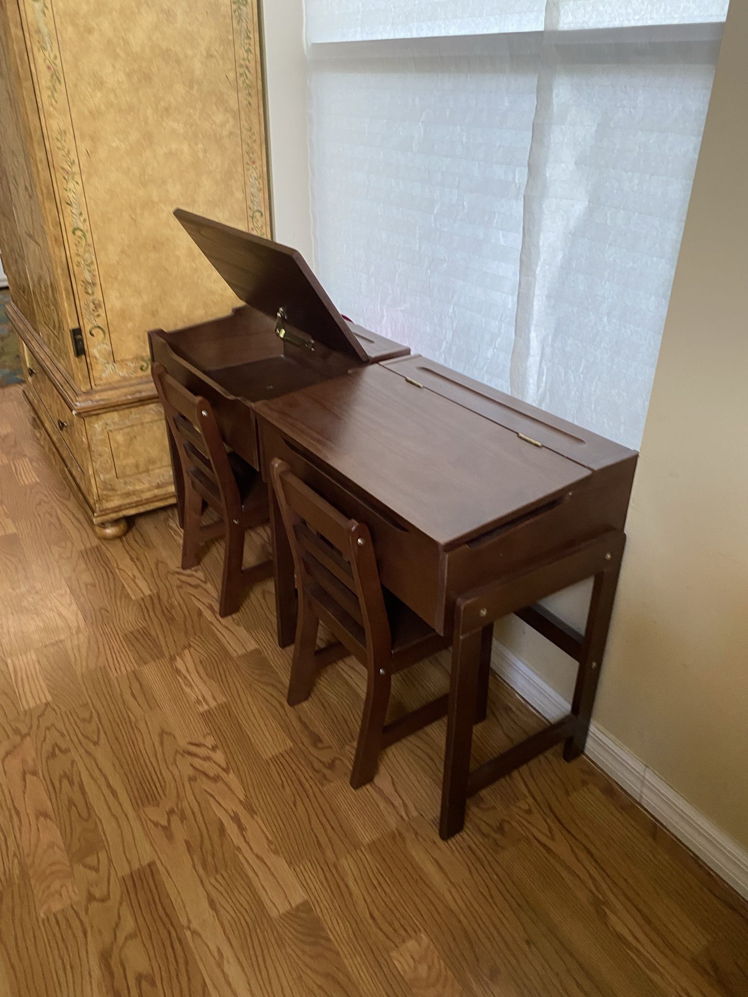 Wooden Desks with Storage & Chair