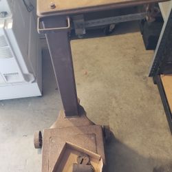Antique Rolling Iron Floor Scale


