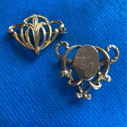 2 Art Deco Lapel Watch Broaches