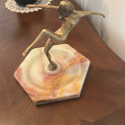Captivating Art Deco Brass Dancer O Onyx