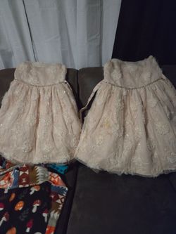 Girls Blush Floral Tulle Party Dresses – Set of 2