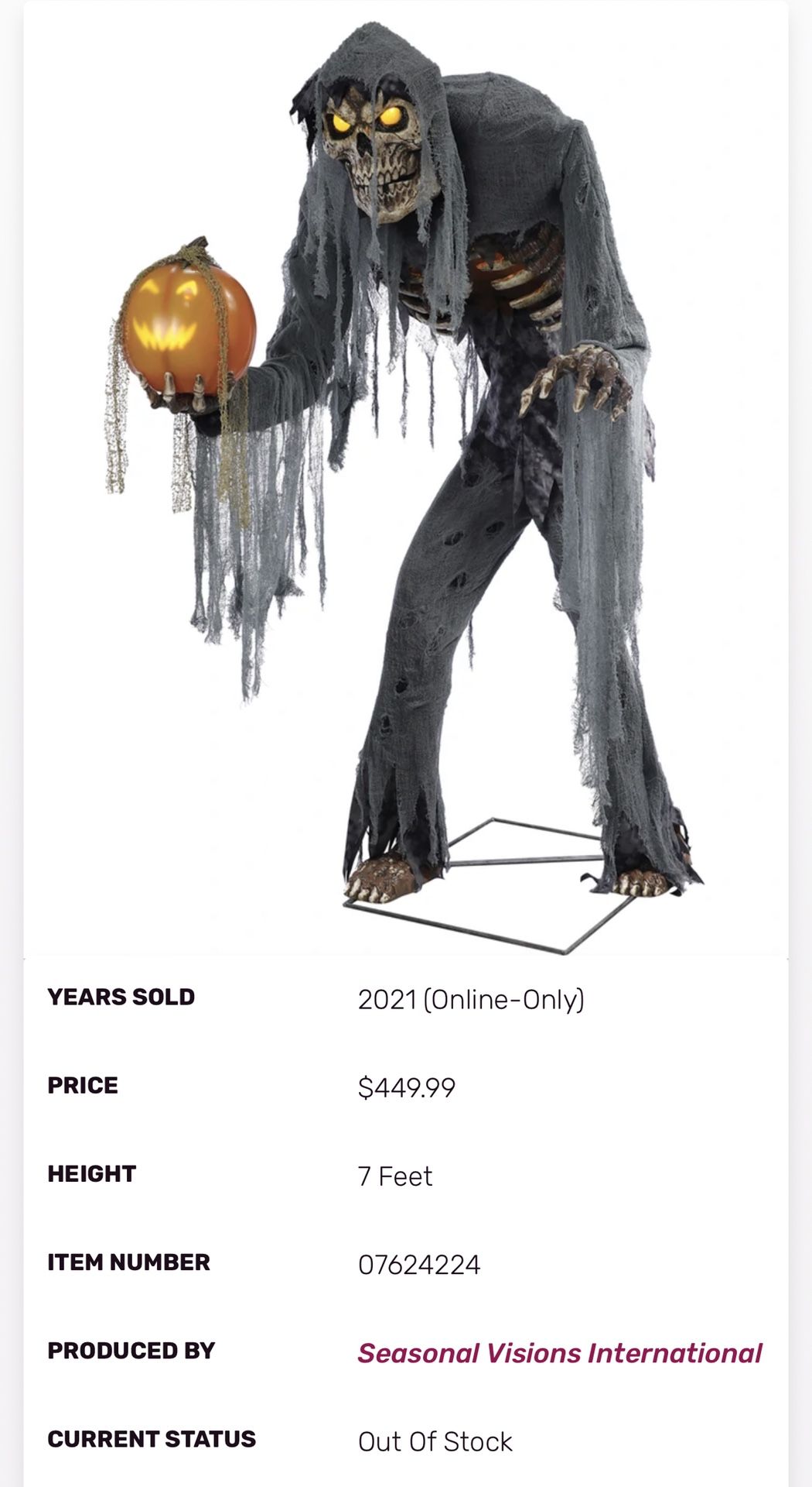 Spirit Halloween Prowling Jack 7FT