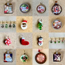 Christmas holiday winter charm pendants jewelry for sale!