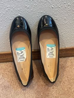 Kate Spade Black Saffiano Ballet Flats Size 8