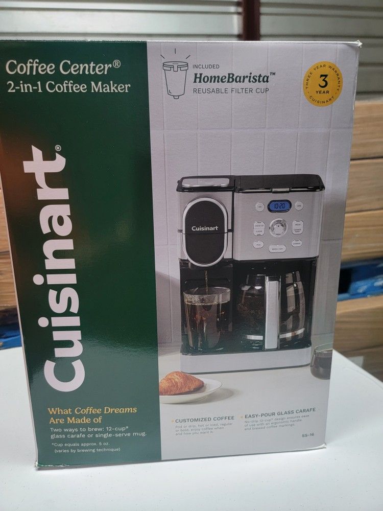 Cuisinart 2-in-1 Coffeemaker, 12 Cup Capacity, Single Serve, Hot or Iced