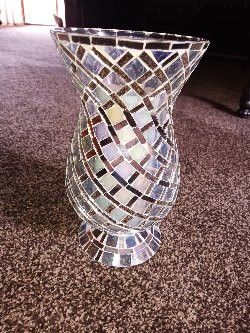 Mosaic candle holder or vase