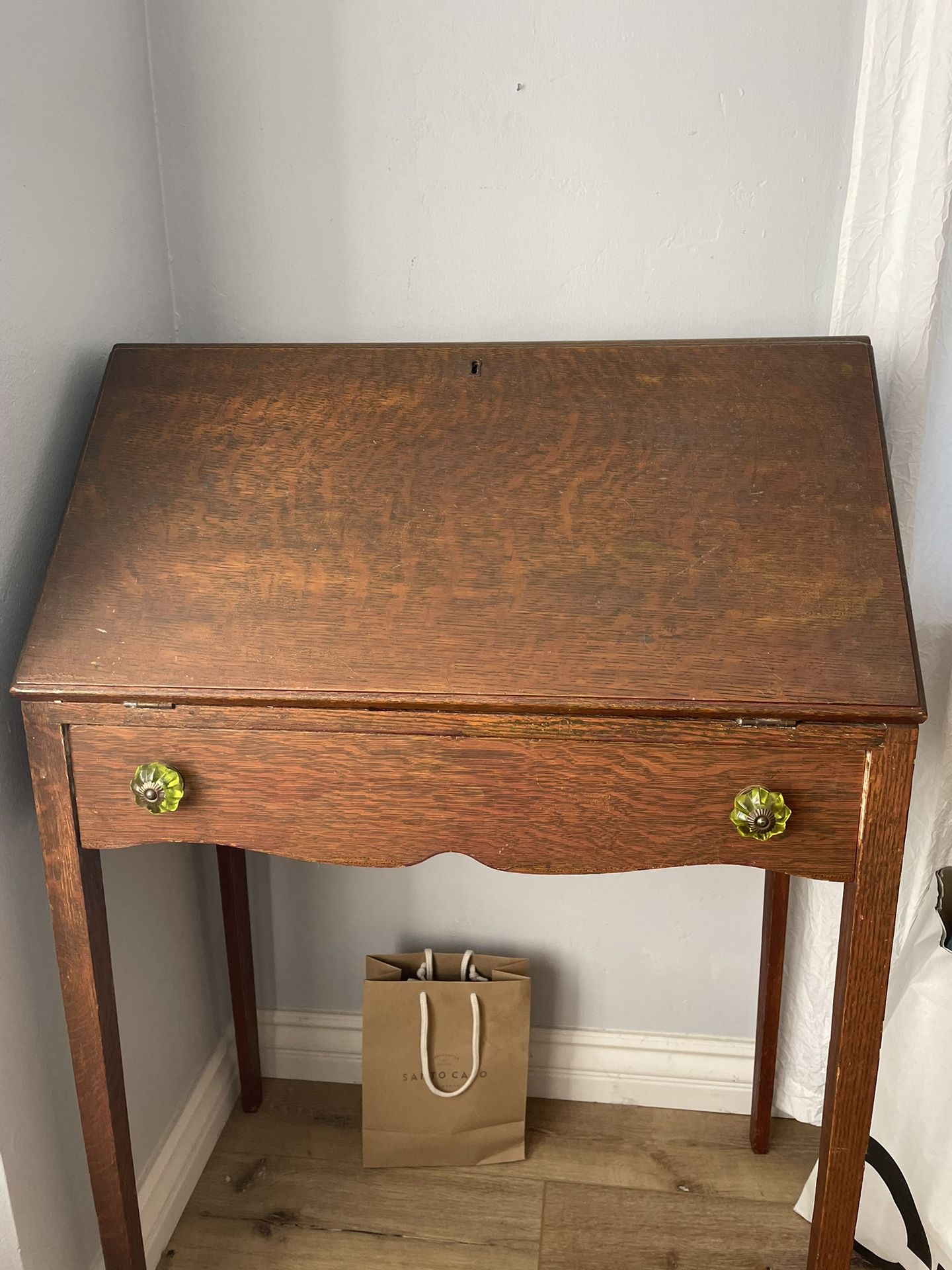 Vintage Wood Mail Desk