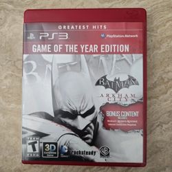 Batman Arkham City PS3 Sony Playstation 3 Game of The Year Edition 