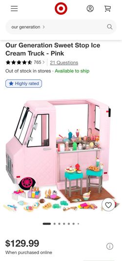 Our Generation Sweet Stop Ice Cream Truck - Pink