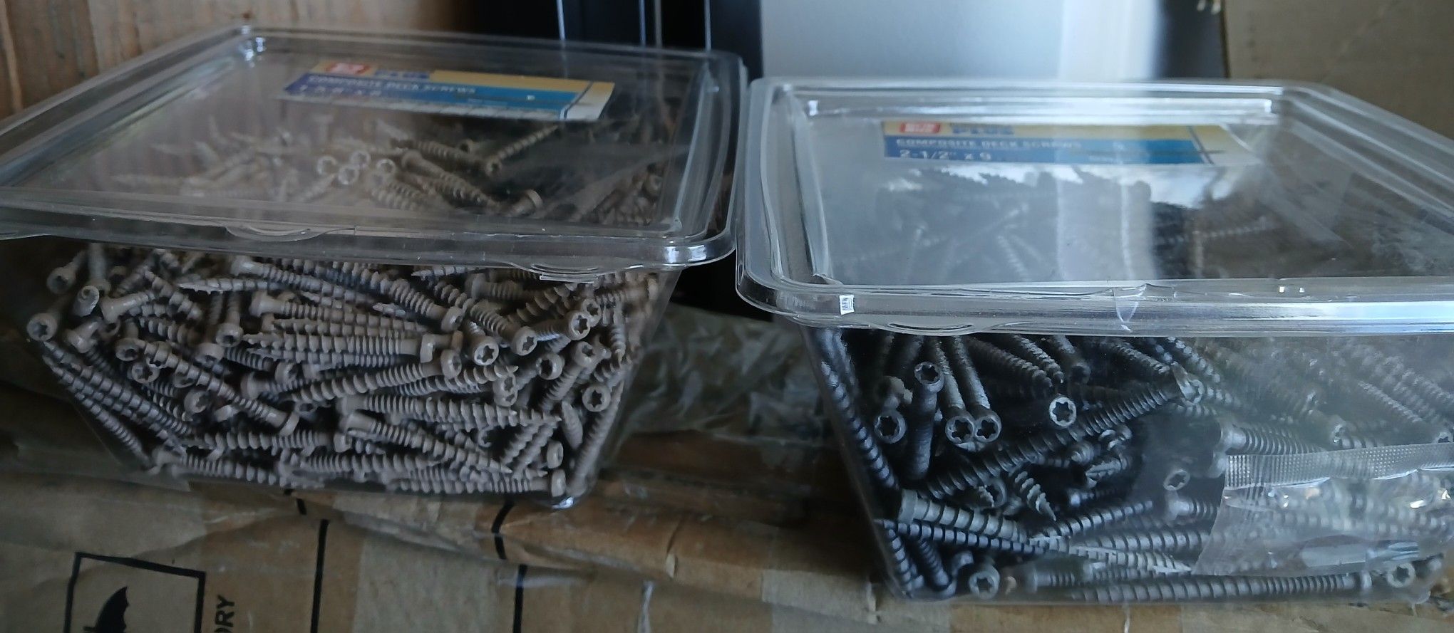New 5Lbs Box 1⅝" Composite Deck Screws and 2½". $20 each Box.