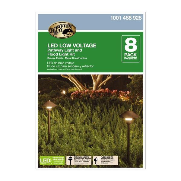 Hampton Bay Low Voltage Bronze Outdoor Integrated Led Light Kit 8 Hampton Bay Low Voltage Bronze Outdoor Integrated Led Light Kit 8 Pack