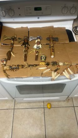 This appears to be a collection of Native American-style decorative items,