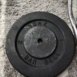 2 York Original 1inch Plates 75lbs