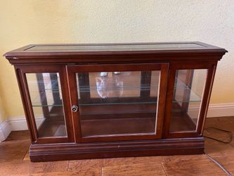 Wooden Glass Curio Display Cabinet