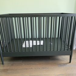Hampshire Olive Green Wood Baby Crib Crate and Barrel for Sale in Queens NY OfferUp