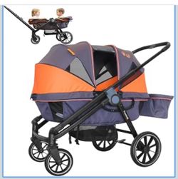 Freetex Wagon Stroller for 2 Kids, Double Seat