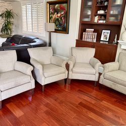 Crate & Barrel Accent Chairs (Set of 4)