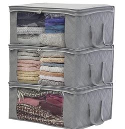 sorbus foldable organizer bags 3pk gray