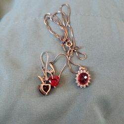 Silver Ruby Set
