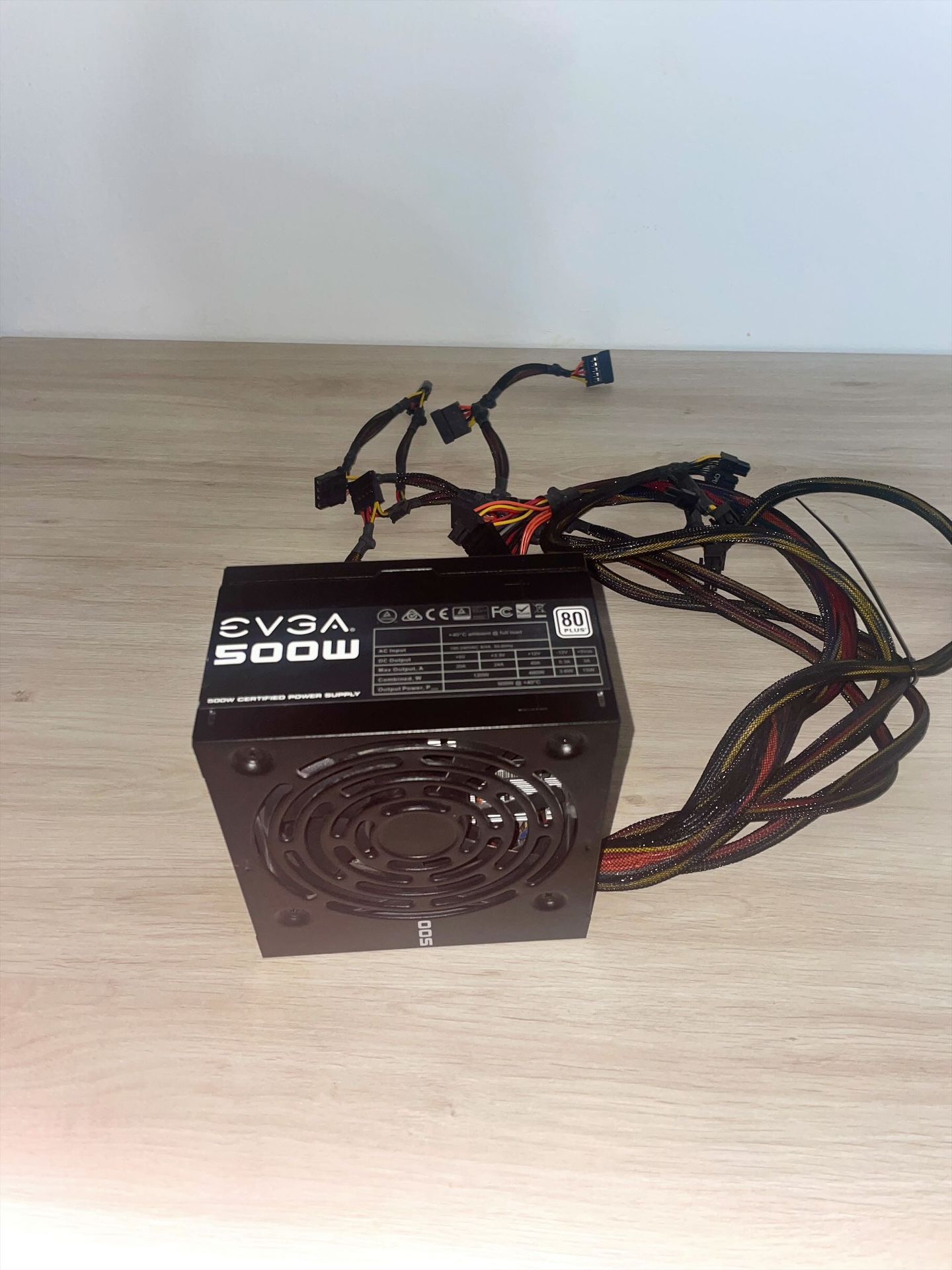EVGA 500 Watt 80 Plus White Power Supply
