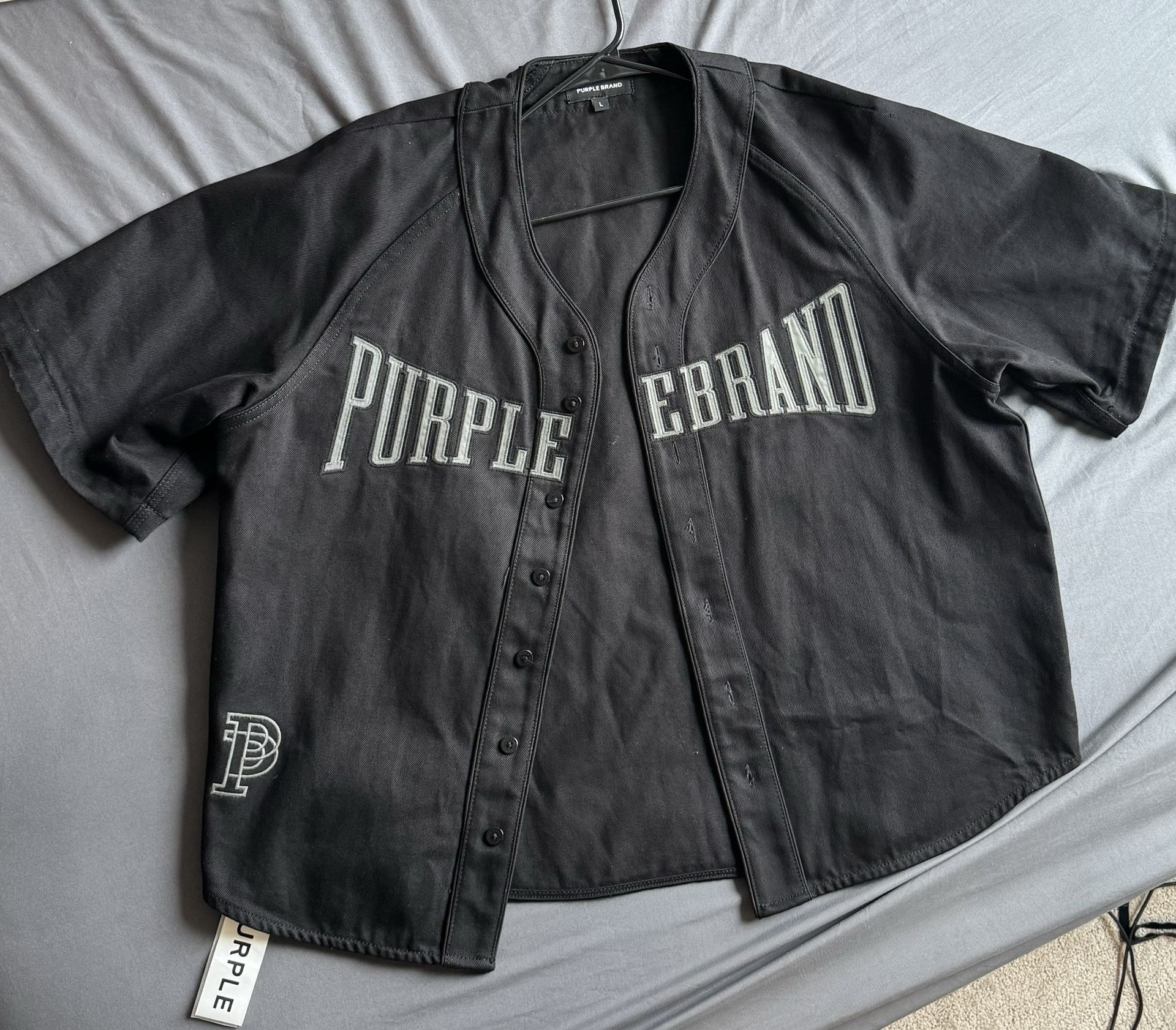 Purple, Short Sleeve Jean Jacket,
