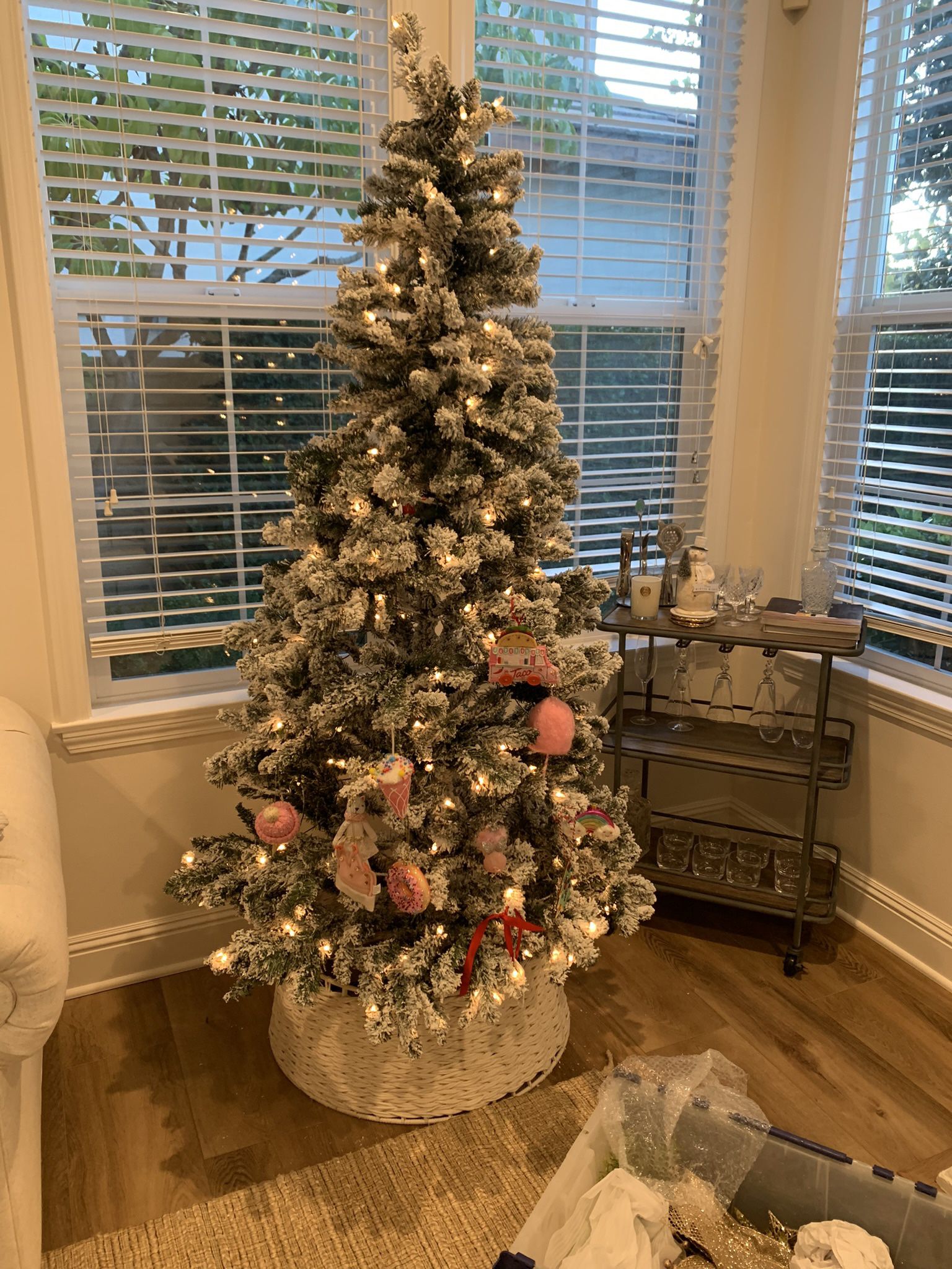 6.5 Ft Flocked Artificial Tree
