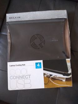 Laptop Cooling Pad Computer Cooler USB Hub 4 Port Measuring 12.6 x 11.6 x 1 inches (W x D x H)