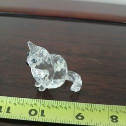 Swarovski crystal sitting cat figurine