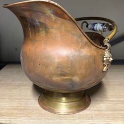 antique copper coal scuttle