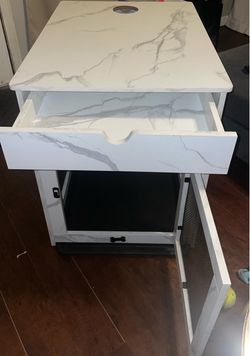 Dog Crate End Table with Drawer