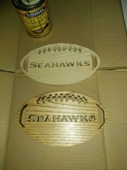 Custom cut oak Seahawks