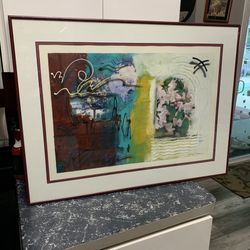 New Condition Framed Wall Art Abstract Signed