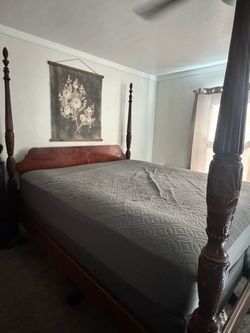 Cal King Four Poster Wood Bed Frame